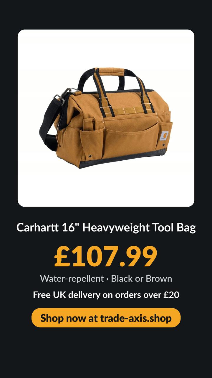 Carhartt 16" heavyweight tool bag, £107.99