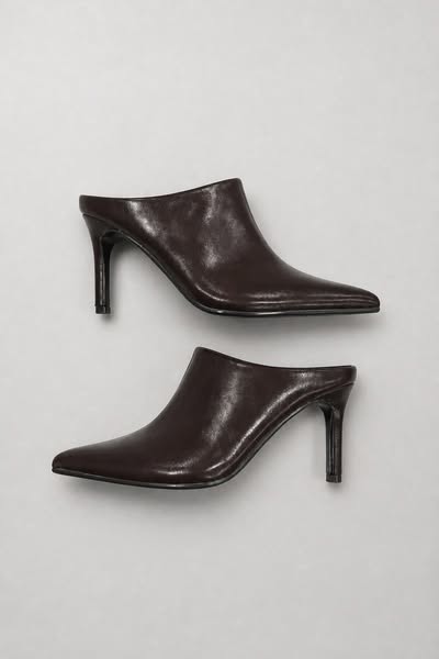 Γυναικεία Mules Με Μυτερή Μύτη & Λεπτό Τακούνι