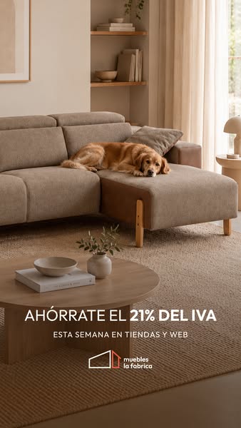 SIN IVA en Muebles la Fábrica de Barcelona