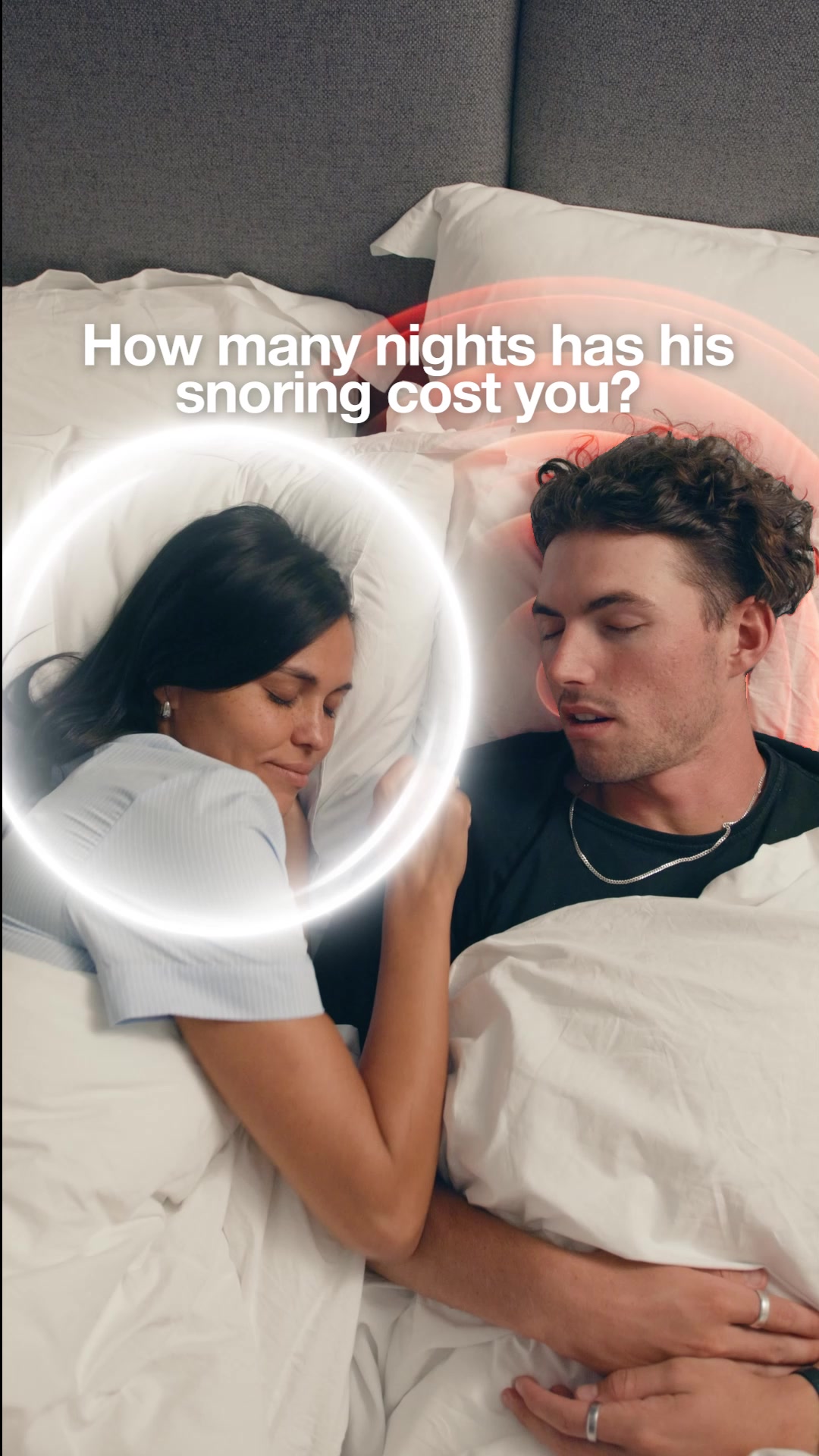 His Snoring Out. Your Sleep Back.