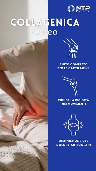 Cartilagine consumata, rigidità, dolore - Collagenica Osteo aiuta con tutti e 3