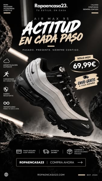 NIKE AIR MAX 95 BLACK & WHITE – Ropaencasa23