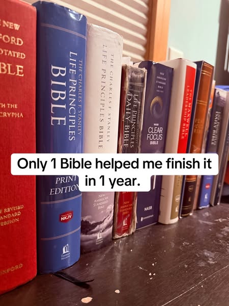 I own 12 Bibles. I finished one.