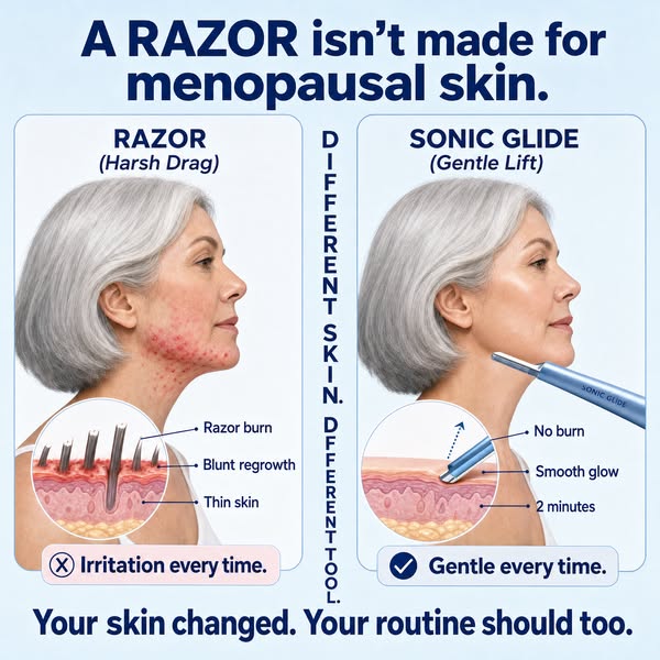 If dark hairs started appearing on your chin after 45, it’s not your fault. It’s your hormones.