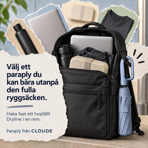 Häng undan paraplyet när regnet slutar