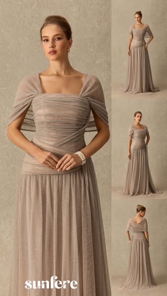 Khaki Pleated Draped Strapless Maxi Dress