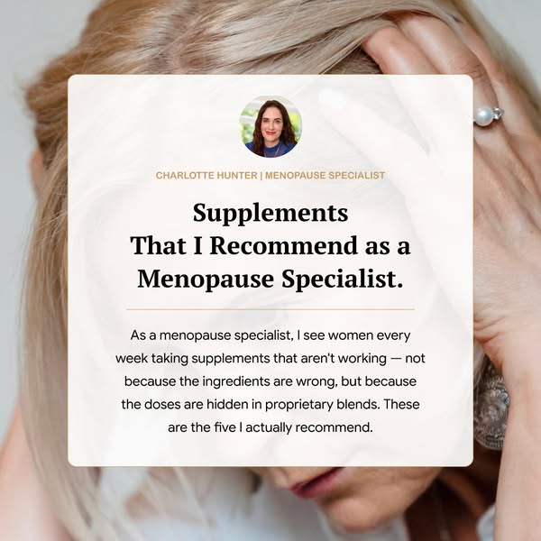 Top 5 Menopause Supplements I Actually Recommend
