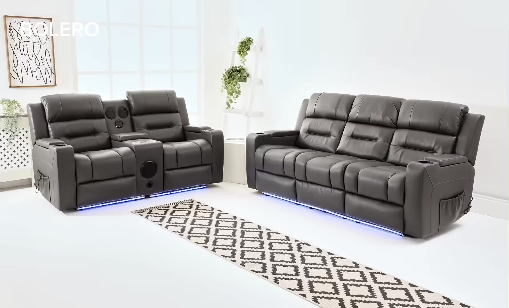 Genoa - 2 Seater - Leather Recliner