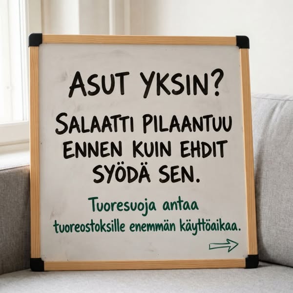 Enemmän käyttöaikaa tuoreostoksille