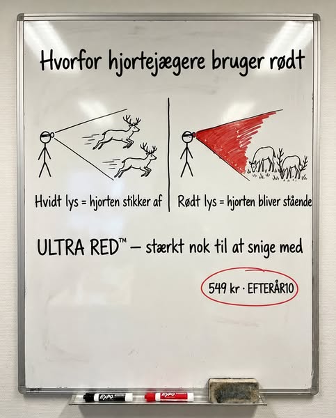 1.000 lumen. Op til 69 timer.