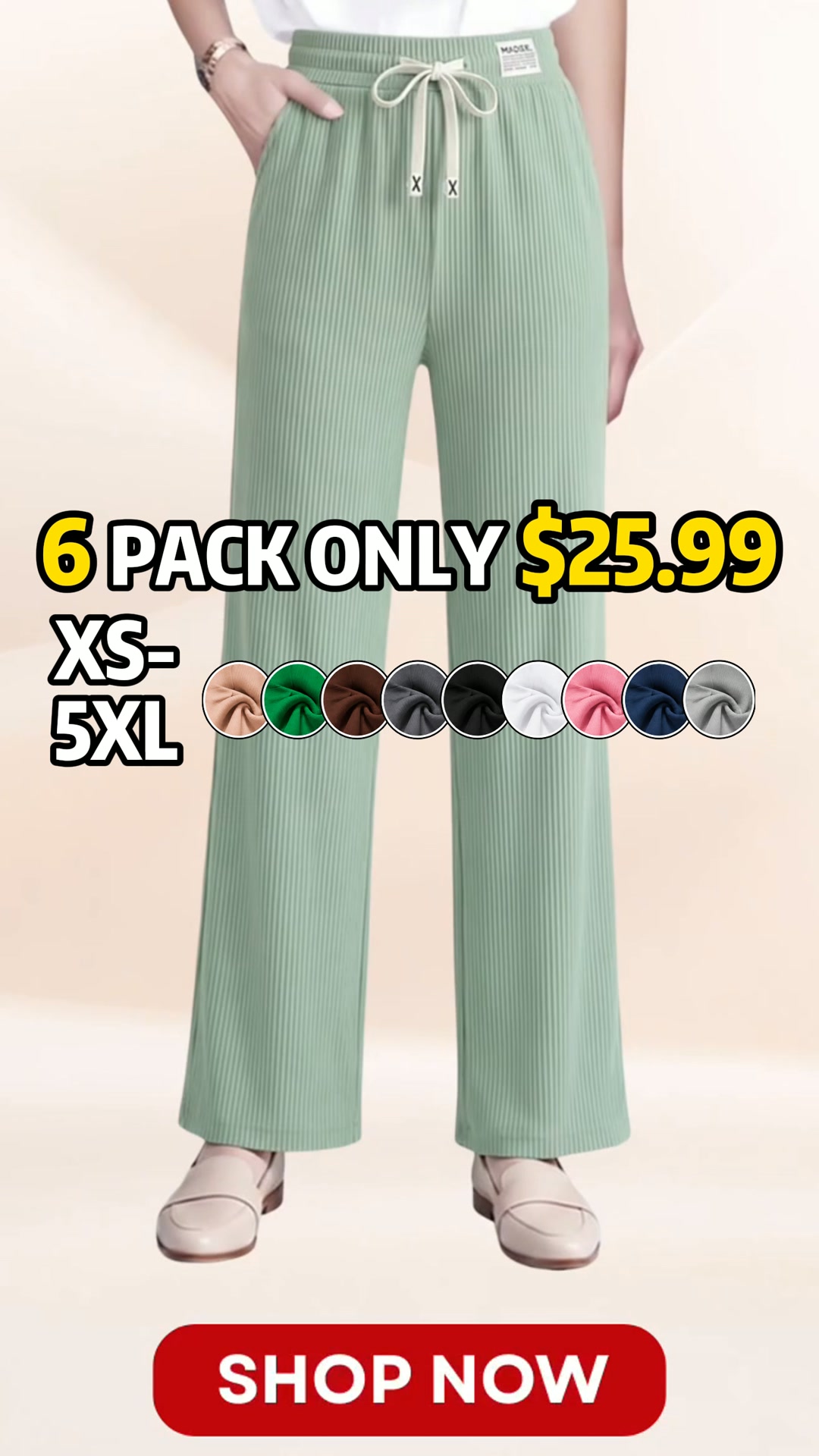 LAST DAY SALE | 6 Ultra Soft Pull-On Pants for Only $25.99!