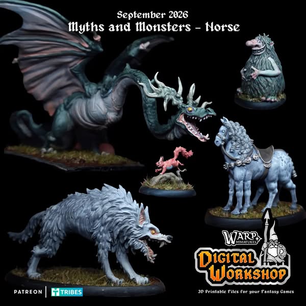 Warp Miniatures' Digital Workshop — 3D Printable Minis for your Fantasy Games