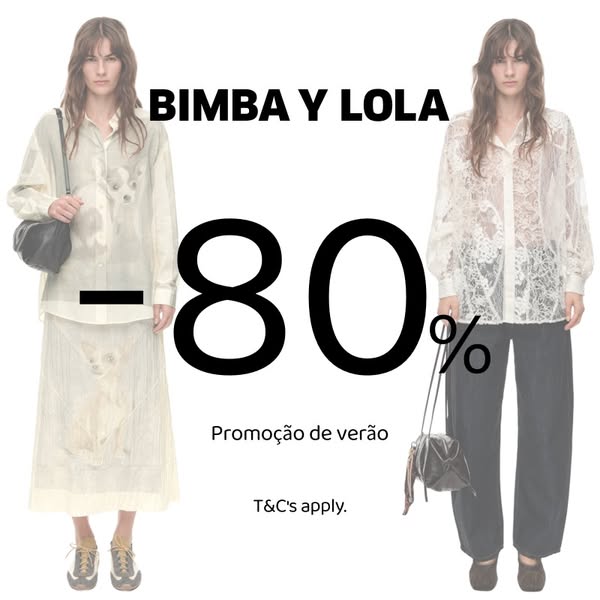 ÚLTIMA FASE! Até -80% na BIMBA Y LOLA. As liquidações estão a acabar.