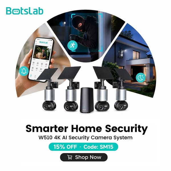 4K Home Security. No Wires. Always On.
