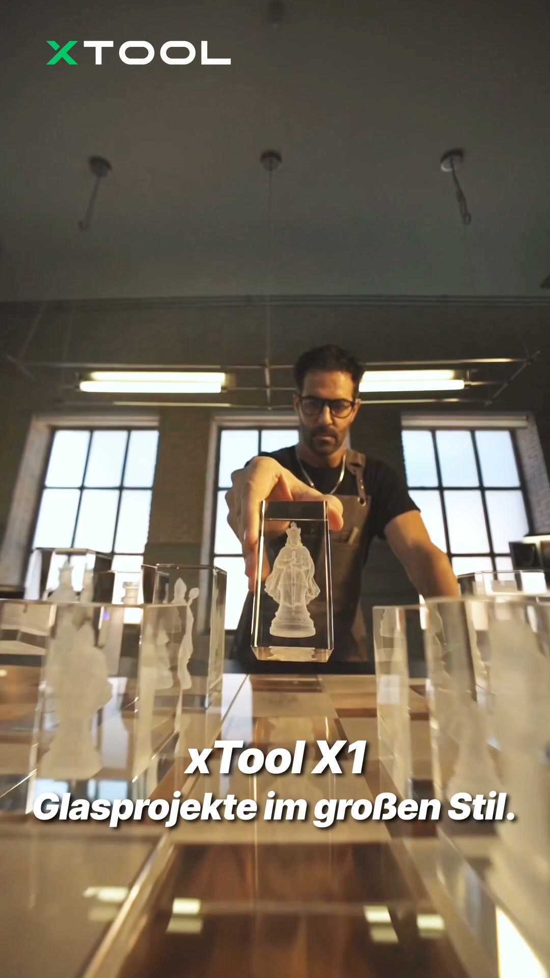 xTool X1: Mehr Möglichkeiten mit Glas