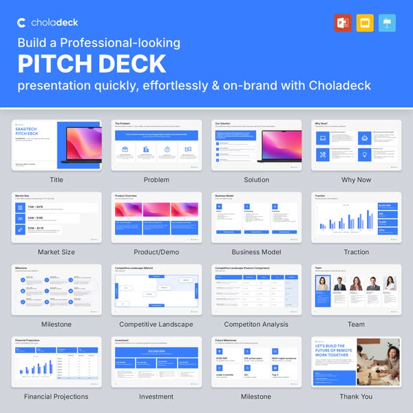 Create Professional Pitch Deck with Choladeck