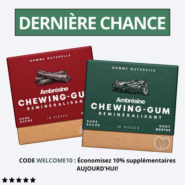Jusqu'à -45 % : le chewing-gum qui change vos dents