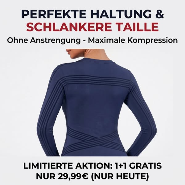 Damen Kompressions T-Shirt mit Rückenunterstützung | CelluLisse