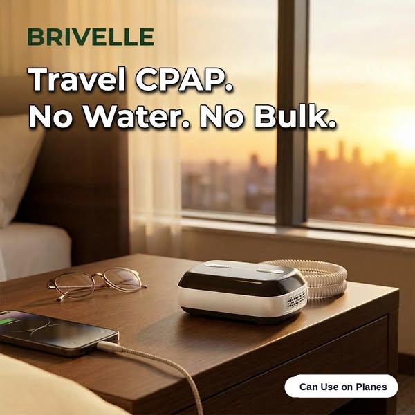 Brivelle™ Travel CPAP — No Water, No Bulk