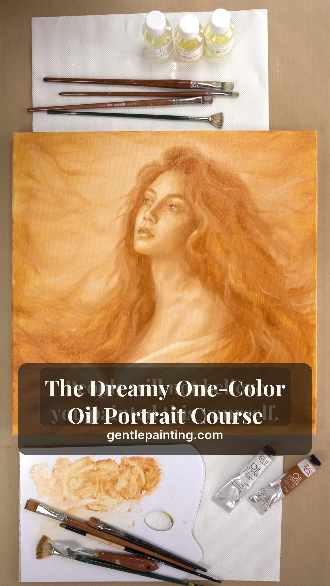 Paint Dreamy One-Color Oil Portraits