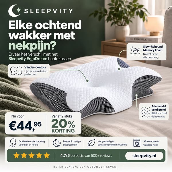 ErgoDream Hoofdkussen – Het ergonomische must have kussen voor €44,95