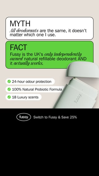 Fussy - The Only Independent Natural Refillable Deodorant