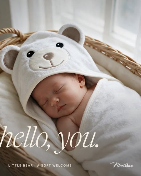 Little Bear hooded towel