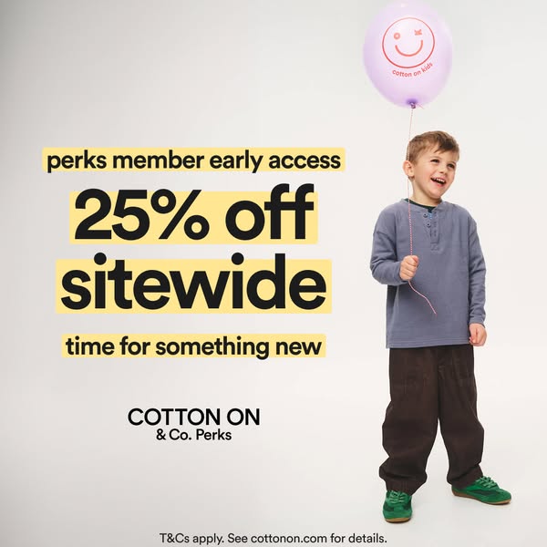 Bring on 25% off sitewide