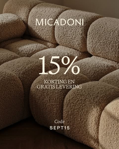 Micadoni: 15% korting op je bestelling