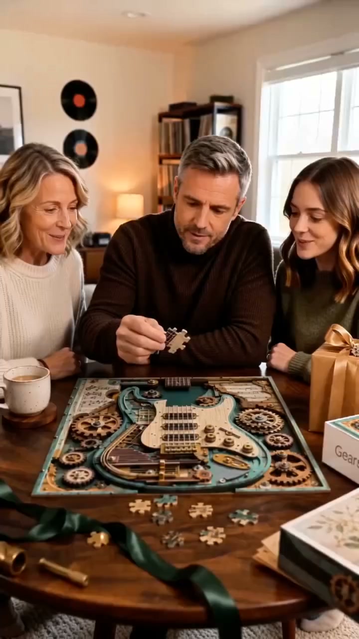 Gears & Strings 1000-Piece Steampunk Guitar Puzzle