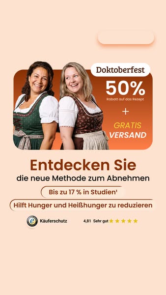 Doktoberfest Special: Kostenloser Versand + 50 % Rabatt auf das Rezept