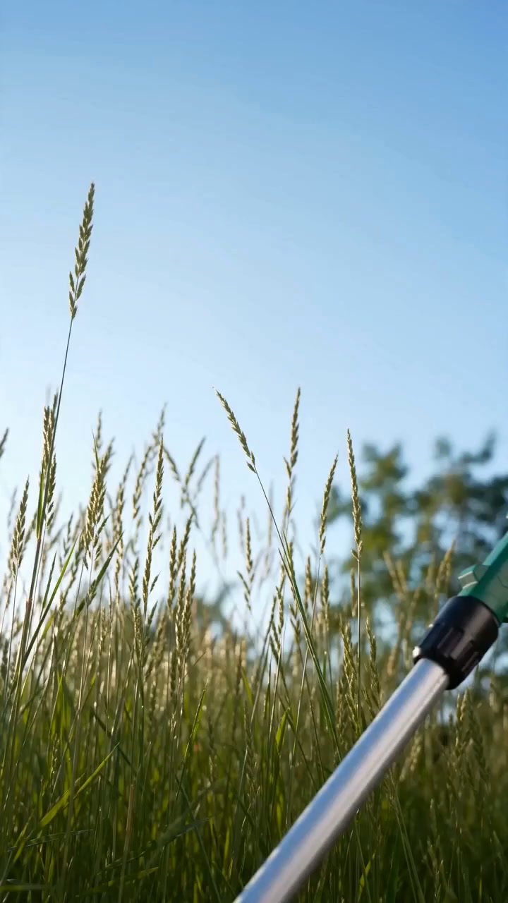 Cordless Grass Trimmer with LED Power Display, Adjustable Handle & Grip