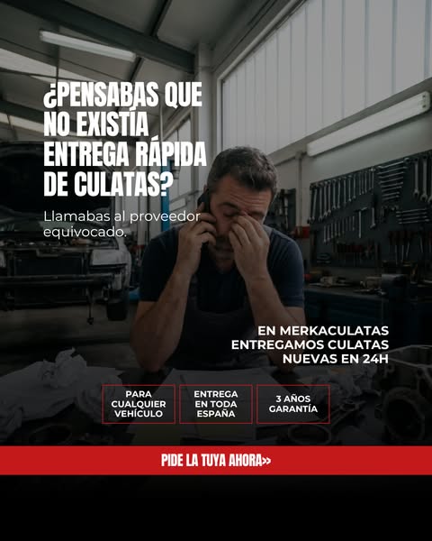Culatas con hasta 3 años de garantía. Sin riesgos.
