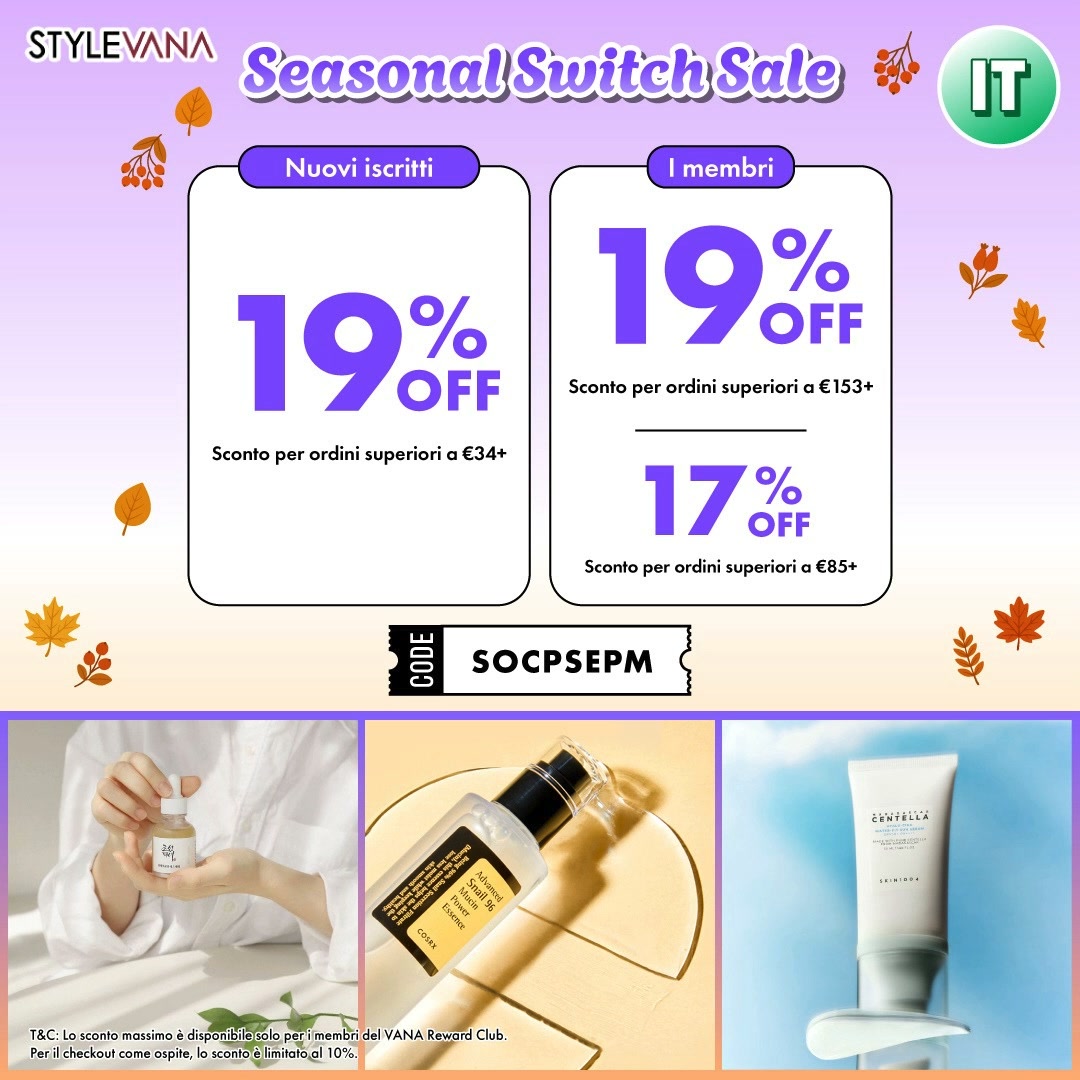 Usa [𝐒𝐎𝐂𝐏𝐒𝐄𝐏𝐌] 𝐩𝐞𝐫 𝐨𝐭𝐭𝐞𝐧𝐞𝐫𝐞 𝐮𝐧 𝟐𝟎% 𝐄𝐗𝐓𝐑𝐀 sui prodotti solari + 𝐮𝐧 𝟏𝟗% 𝐄𝐗𝐓𝐑𝐀 sul resto dei prodotti!