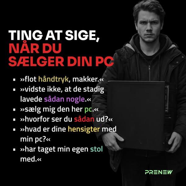Sælg din pc til Prenew