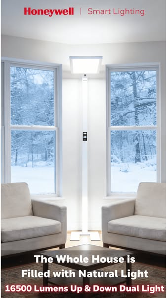 Honeywell 02E Series Reading Floor Lamp, Best Home Office Bright Eye Protection Light