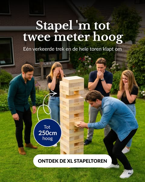 XL Stapeltorens: tot 250cm hoog!