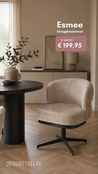 Esmee Terugdraaistoel van €349,00 voor €199,95!