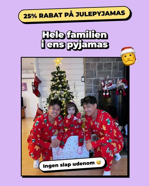 25% rabat på alle julepyjamasser!