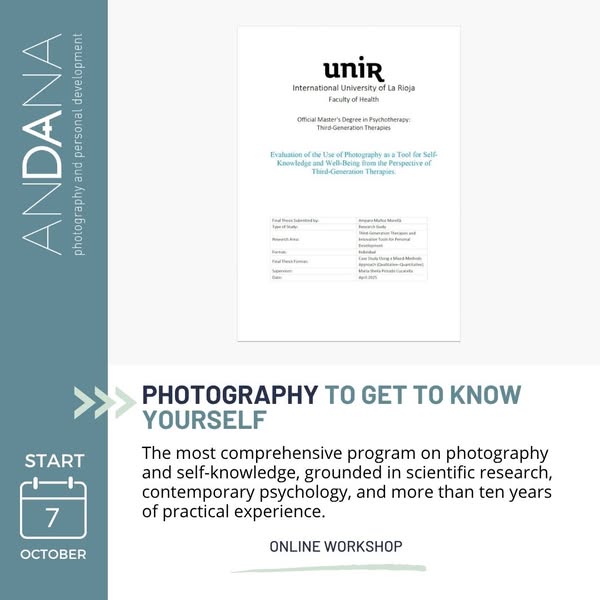 PHOTOGRAPHY TO GET TO KNOW YOURSELF