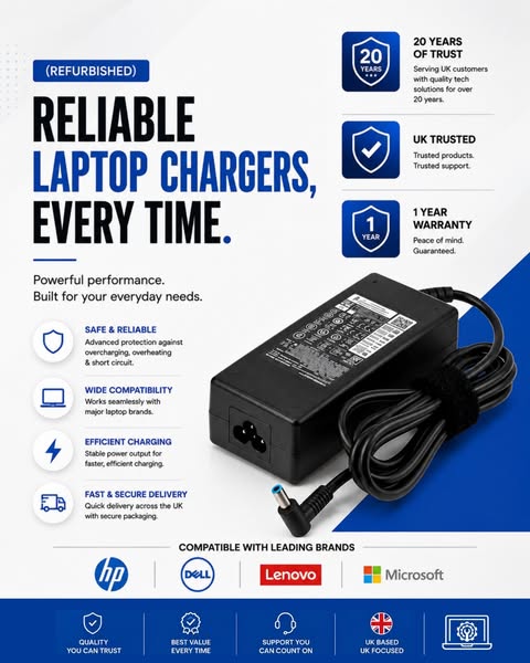 HP laptop charger – Best Deals at Laptopgiant UK
