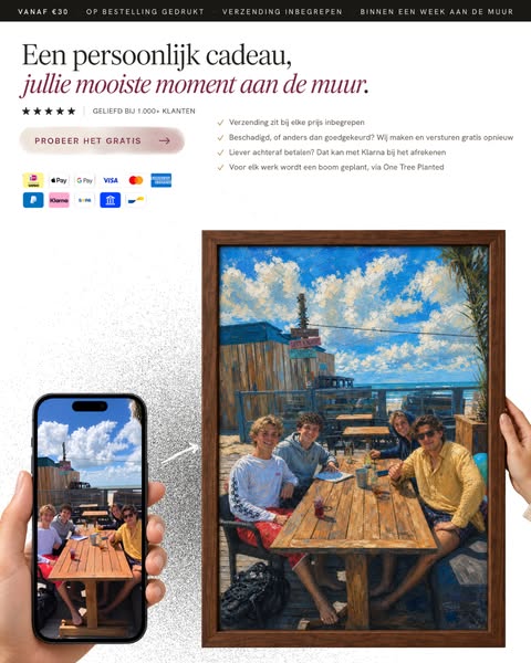 Een persoonlijk cadeau voor aan de muur