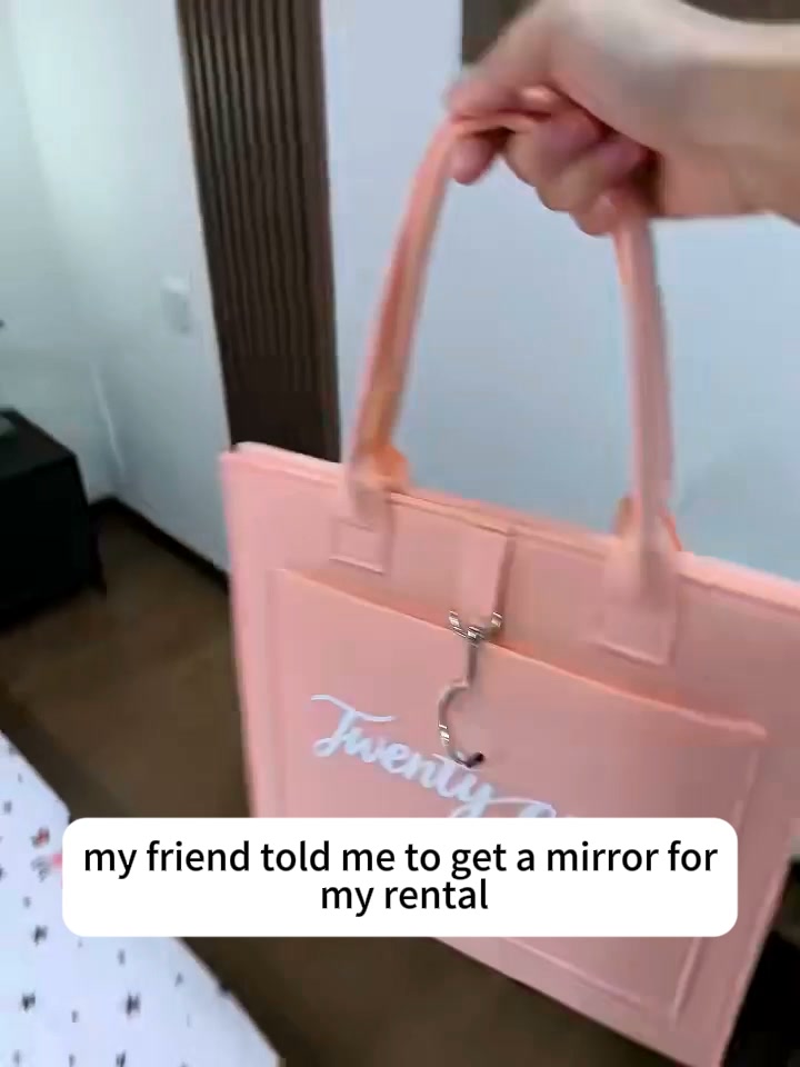 Full-length folding mirror