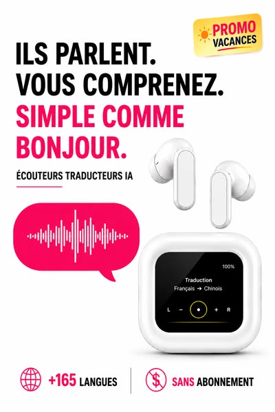 Ecouteurs IA Traducteurs Instantanés