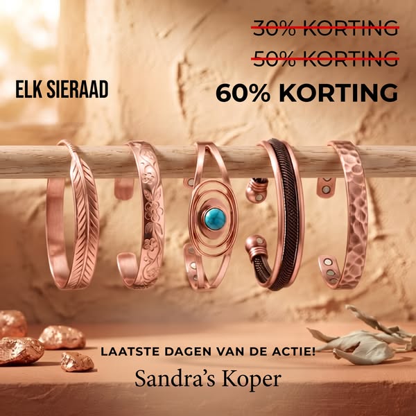 "Mijn moeder werd 96. Ze deed haar koperen armband nooit af. Geen enkele keer."