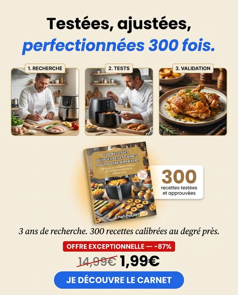 300 Recettes Spécialement Conçues pour le AirFryer !