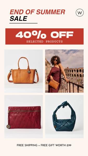 40% OFF END OF SUMMER SALE