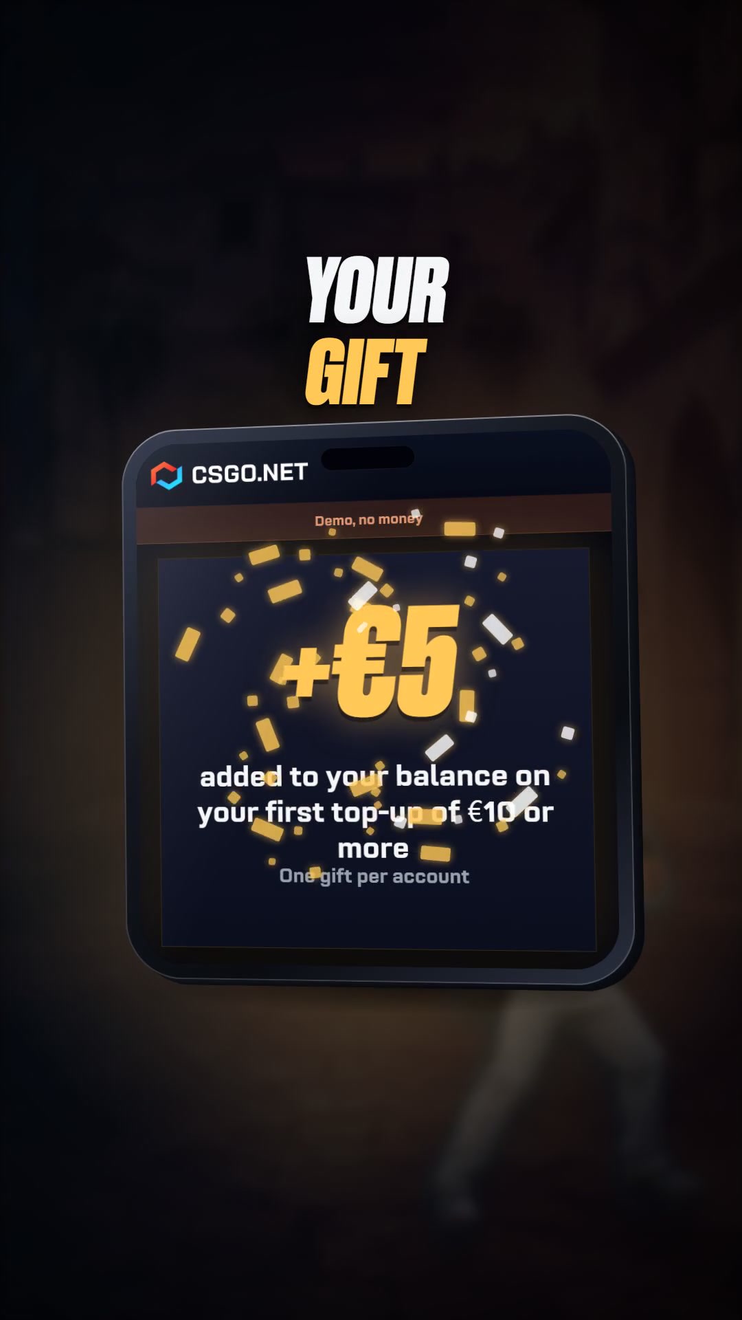 +€5 on your first top-up
