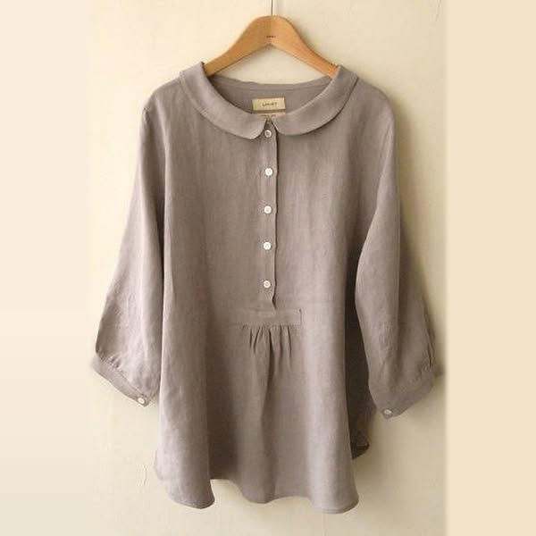 Soft linen, charming collar, effortlessly easy — now £29.95.