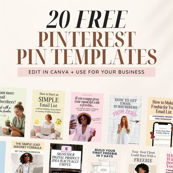 20 Free Pinterest Pin Templates